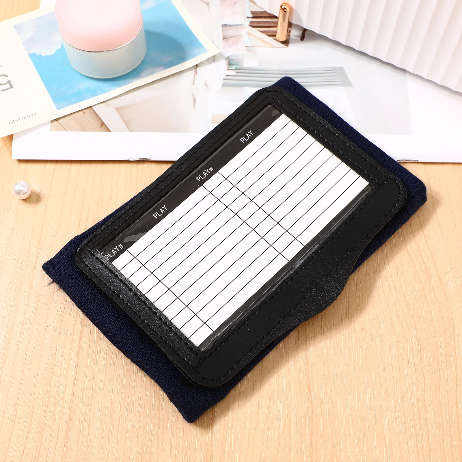 Tactical Wristband Dark Blue Reusable Basketball Coaching Board Clipboard For Football Soccer Sports Strategy Planning Tool