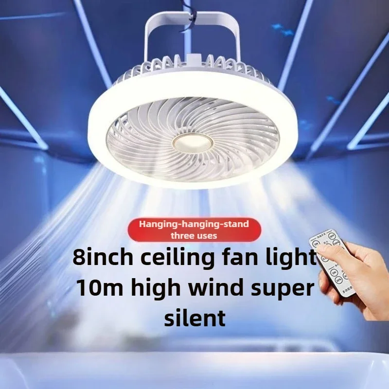 

Подвесной мини-вентилятор 3-в-1 с USB-зарядкой, ультратихий, с ночником, мощный обдув 360° ° Велосипедный дом-кемпинг для спальни