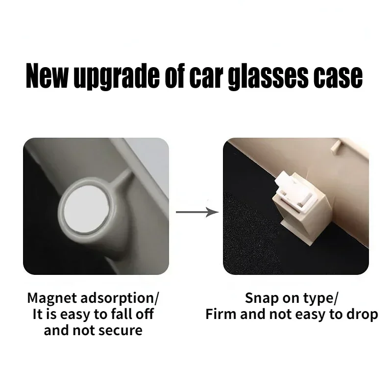 صندوق نظارات السيارة المحمول حامل النظارات الشمسية في السيارة حامل نظارات القيادة حافظة نظارات واقي من الشمس حامل عدسات السيارة