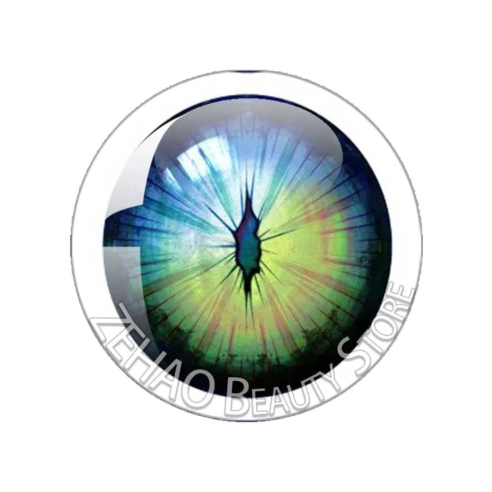 12pcs Different Eyes10MM-40MM Round Blyth BJD Doll Glass Eye Chips Cabochon Handmade Drop Glue Eye Pupil Girl Toy DIY JD008
