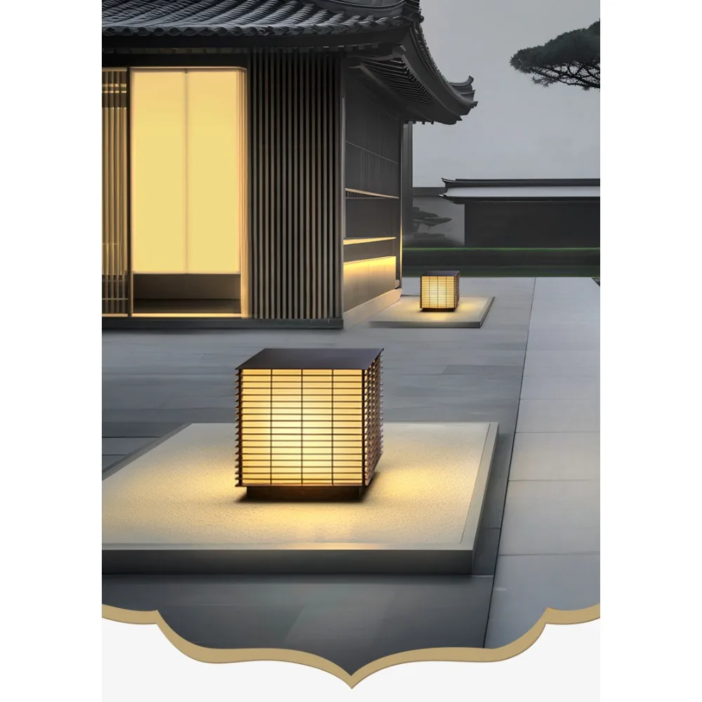 new Chinese style floor lights, wall column headlights, outdoor villa landscape lights