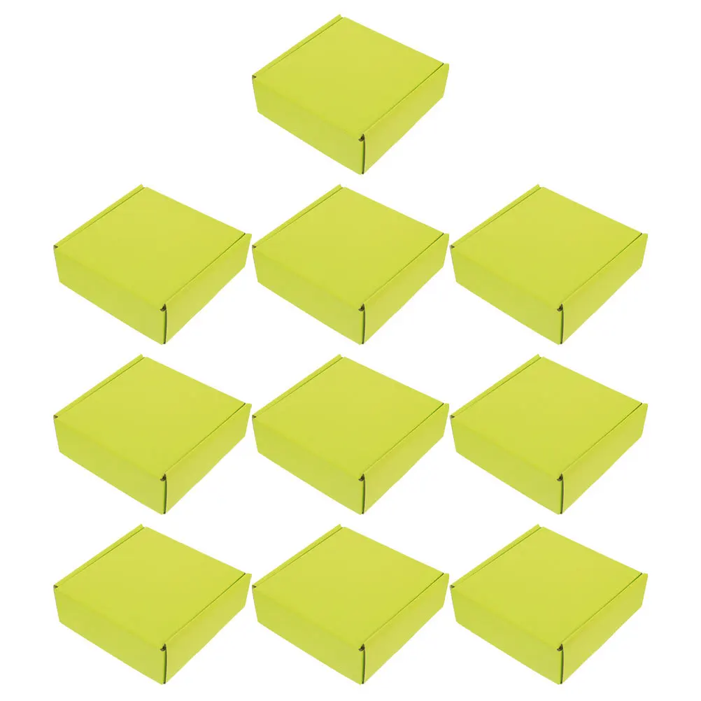 10 قطعة صناديق التعبئة والتغليف المموجة الملونة الثقيلة شقة أضعاف التسوق البريدية تتحرك صناديق التعبئة الصغيرة #2