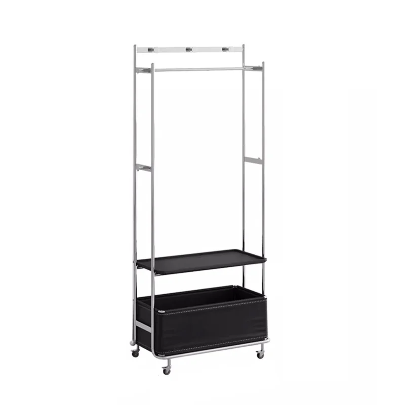 

Modern Portable Stainless Steel Wardrobe Leather Hat Rack Simple Garment Saddle Angle Storage