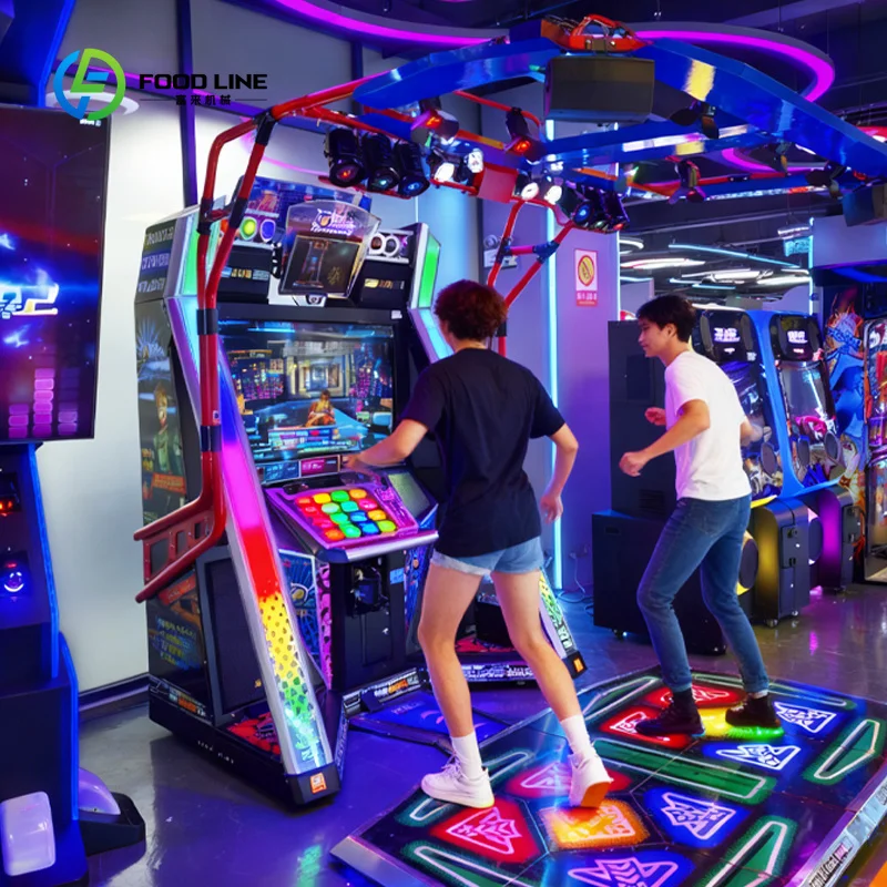 Customized Professional Coin Operated Dance Revolution Arcade Machine with Metal & Plastic Construction for Sale