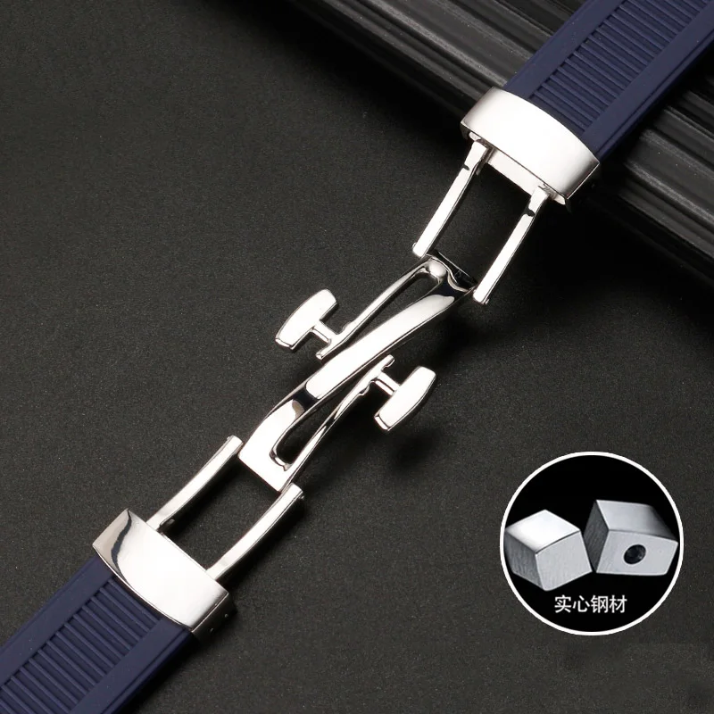 25X13mm الشق مقاوم للماء سيليكون حزام موصل ل باتيك فيليب نوتيلوس 5711 5726 5712g سلسلة المطاط حزام الساعات سوار