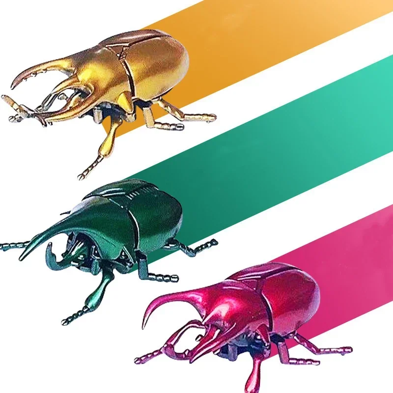 1/3 Simulation Beetle Creative Prank Animation Insect Model Scarabs Children's Battle Coil Novelty Funny Toy Gift