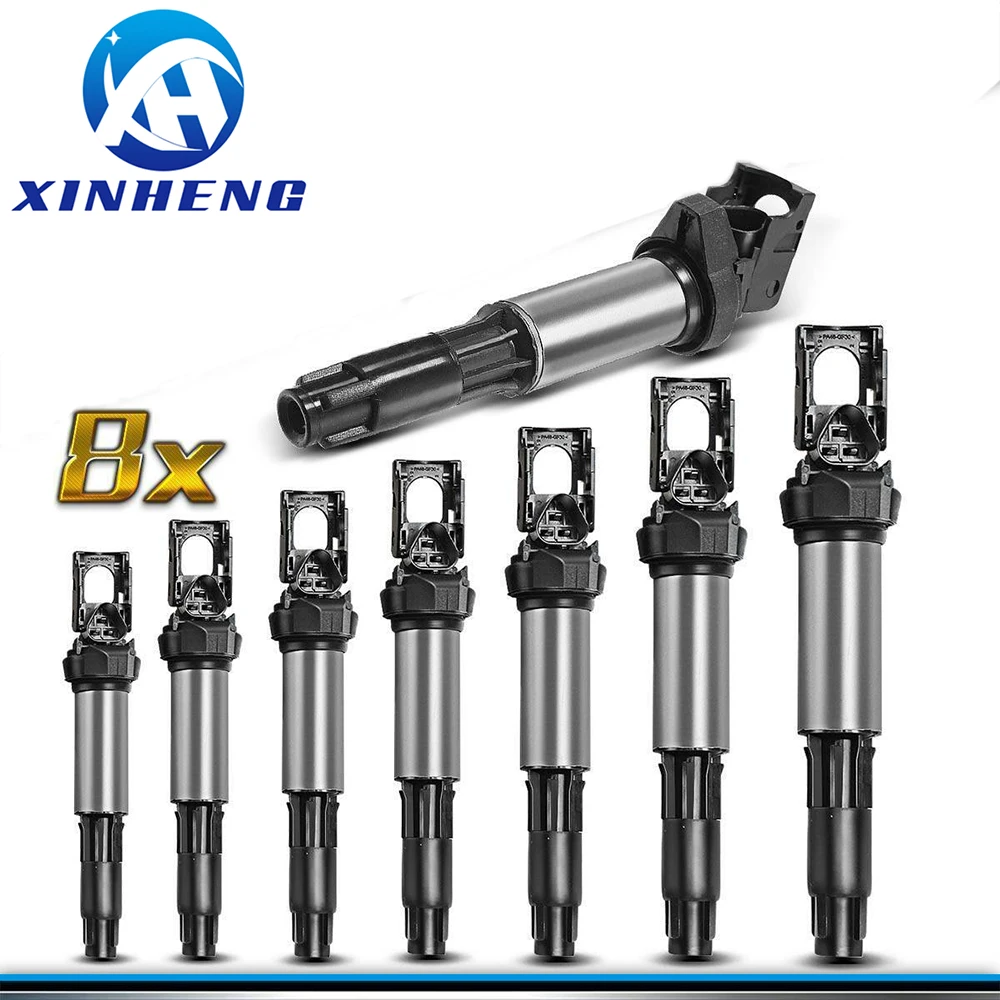 

Set of 8 Ignition Coils for BMW E60 E63 E65 E46 E87 E39 X5 Z4 545i 550i 745i 335i OE# 12131712219 12131712223 12130390064 UF-44