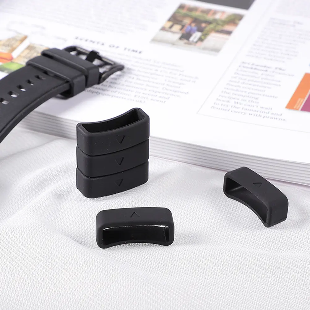 8Pcs Watch Band Holder High-Grade Silicone Flexible Strap Retainer Replacement for Forerunner 230 620 630 Watch Belt Loop Keeper