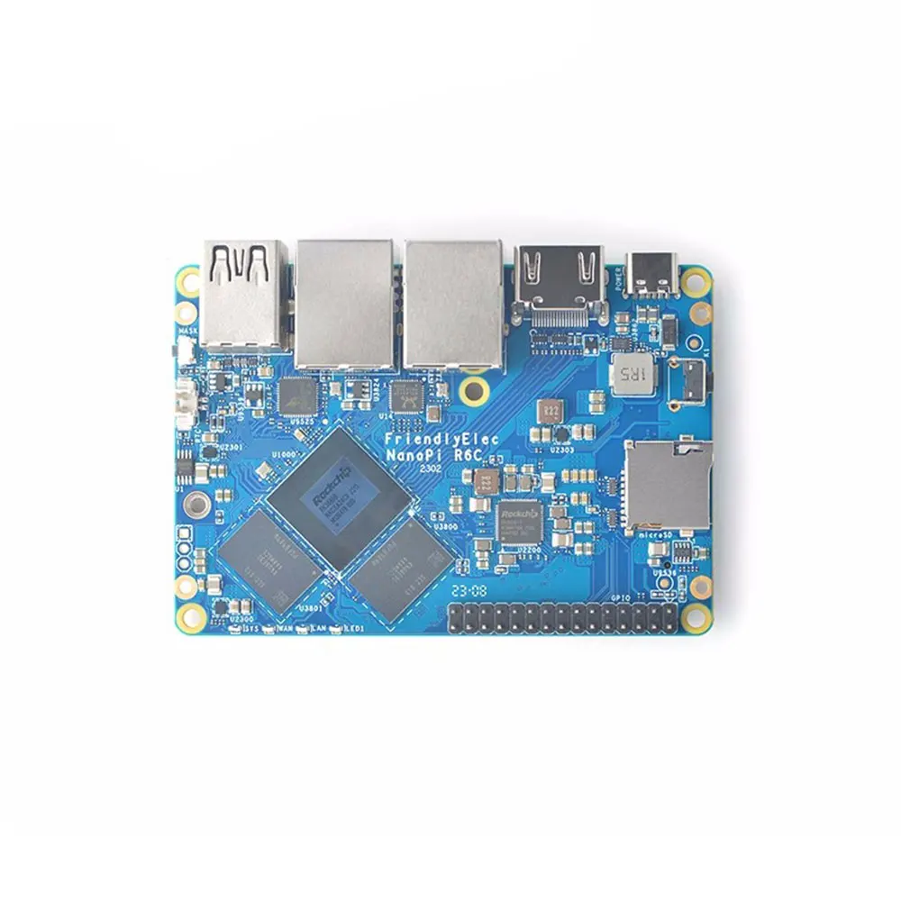 NanoPi R6C 4GB/8GB RAM 32GB eMMC Rockchip RK3588S A76 A55 Dual 2,5G Ethernet Unterstützung HDMI2 Linux/Openwrt/Debian/Ubuntu