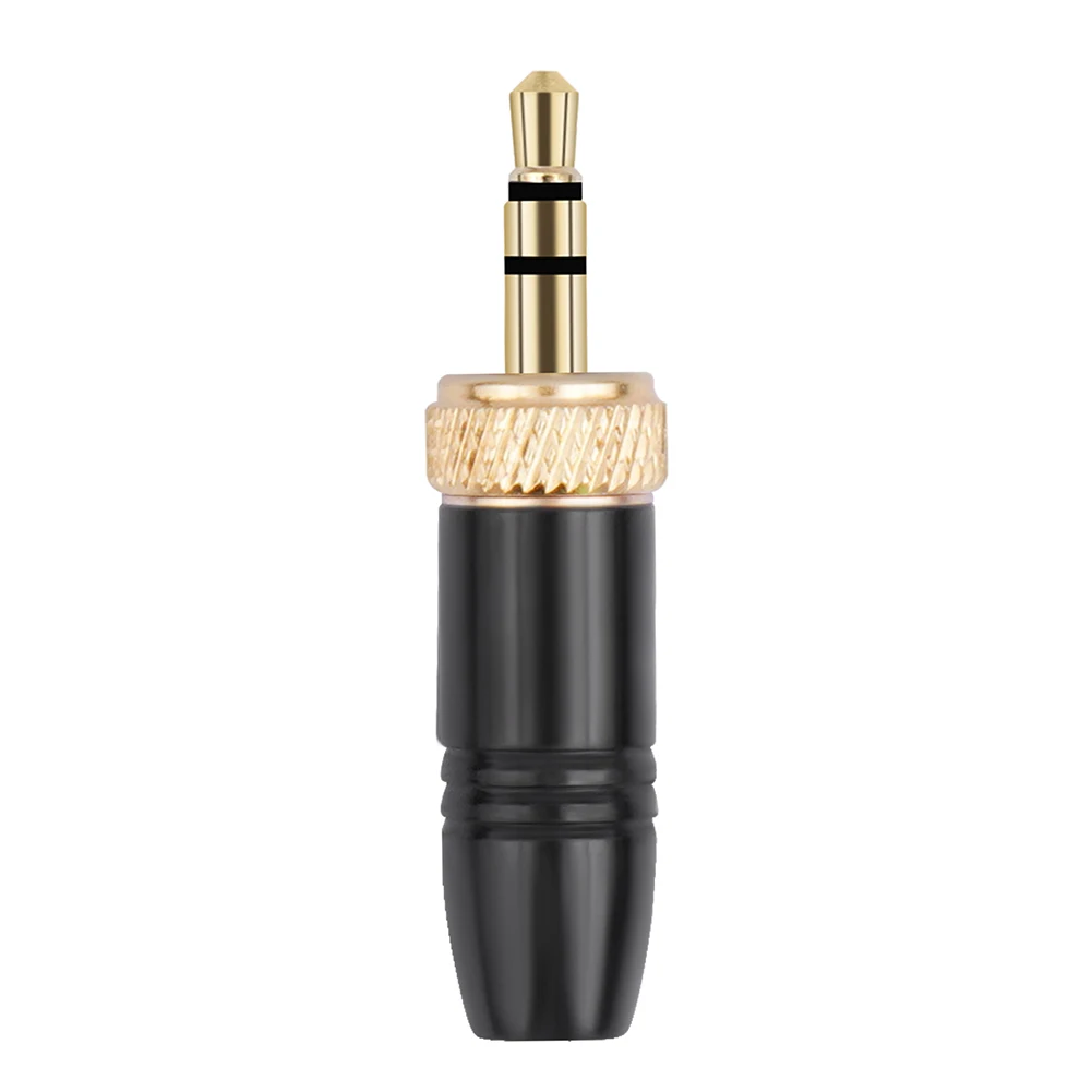 3.5mm Plug M6 Internal Thread Stereo Headphone Jack Male Plug Solder DIY Audio Cable Connector for SonyUWP-D21 Microphone