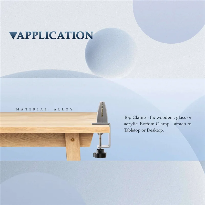 

3Pcs Sneeze Guard Clamp Bracket Desk Partition Clamp For 1/8Inch To 1Inch Thick Acrylic Panels Adjustable C Shape Clamp