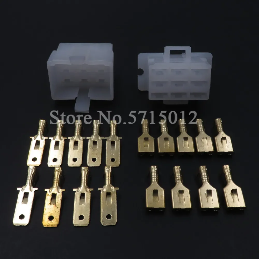 Conector de Plástico para Automóvil de 9 Orificios 6120-2093 6110-4593, Serie 6.3, Conector de Cable de Alta Corriente Sin Sellar