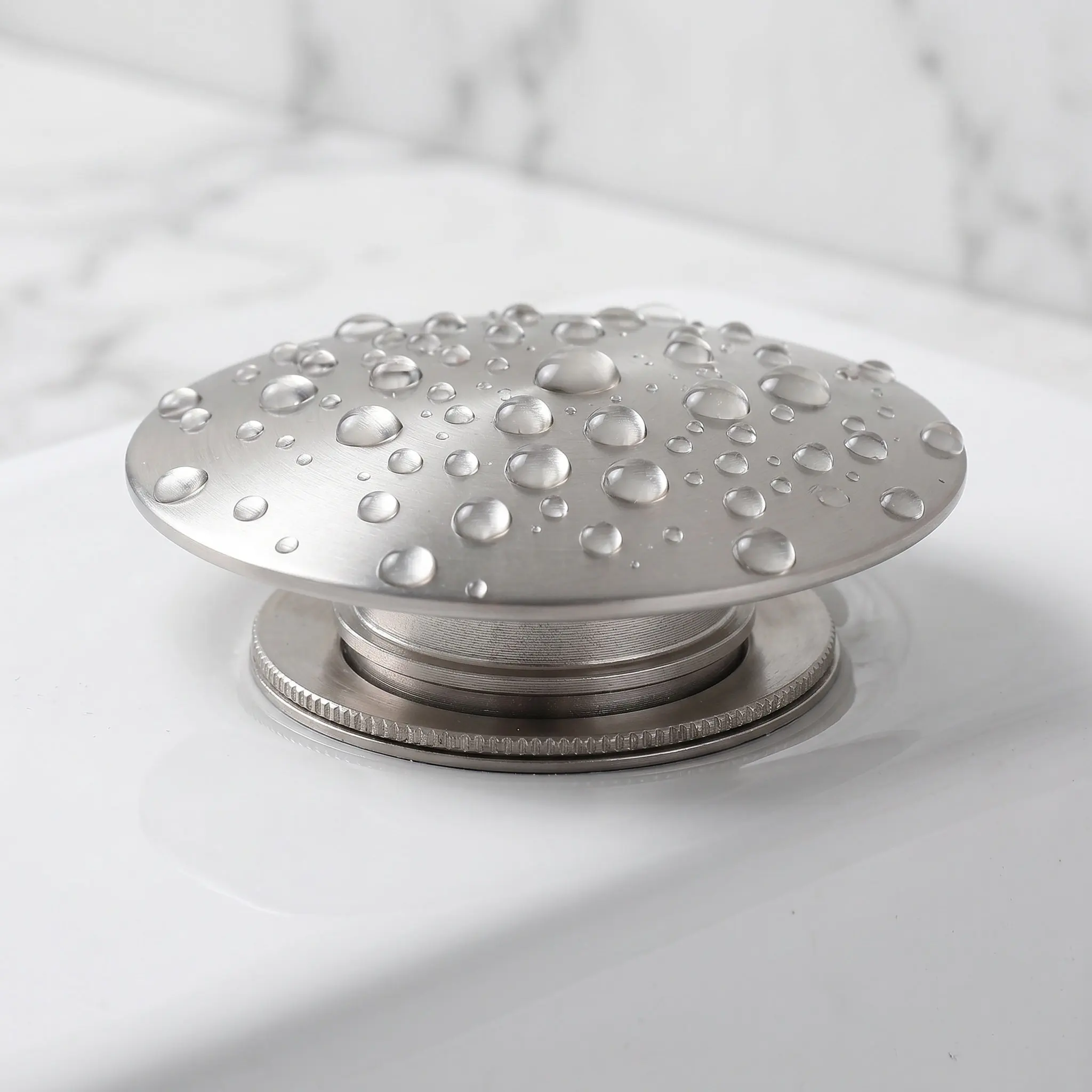 Copper Bathtub Push Button Pop Up Drain Stopper Leakproof Metal Sink Drain Stopper Tub Basin 66Mm Bathroom Washbasin