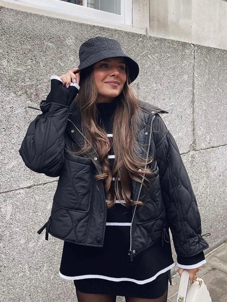 Women Fashion Winter Coats 5 Colors Stand Collar Jackets Woman With Large Pockets Hight Street Outerwear Mujer Coats