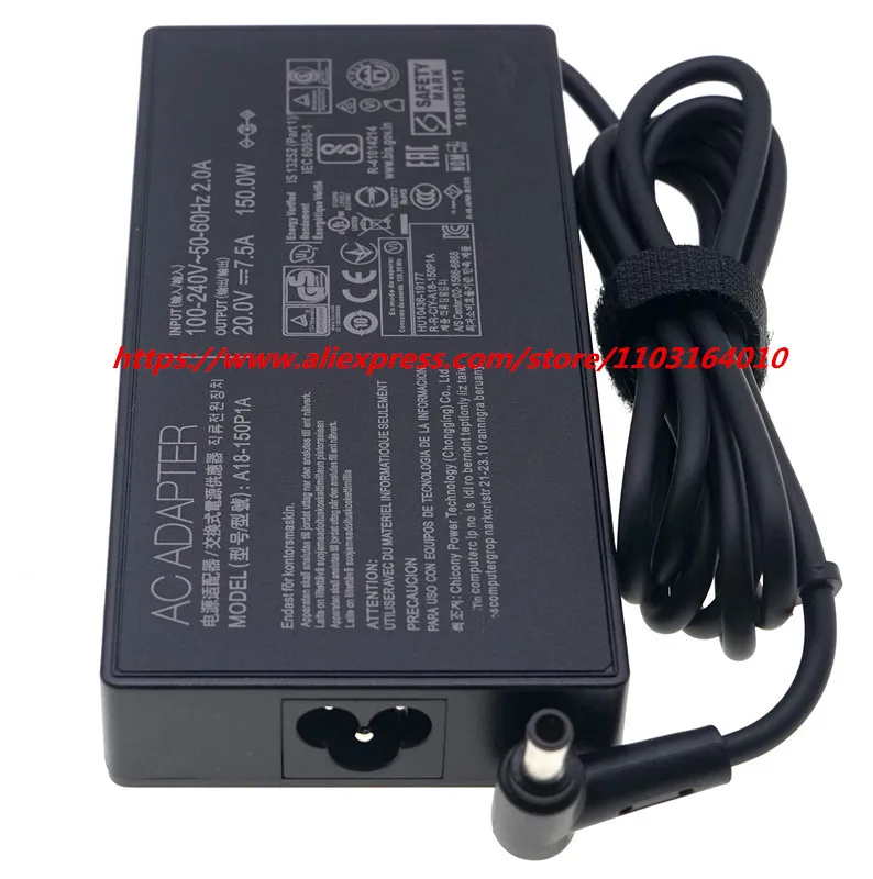 Oryginalny zasilacz sieciowy 20V 7.5A 150W do laptopa Asus 6.0*3.7mm ADP-150CH B A18-150P1A Ładowarka FX505 FX505D FX505DU FX505DT FX95G/D