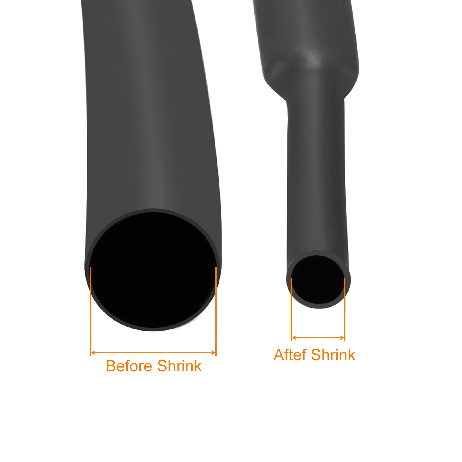 Heat Shrink Tubing 5mm-14mm Dia 2:1 Heat Shrink Wrap Cable Sleeve Heat shrink Tube 3/8/15/20m Length White
