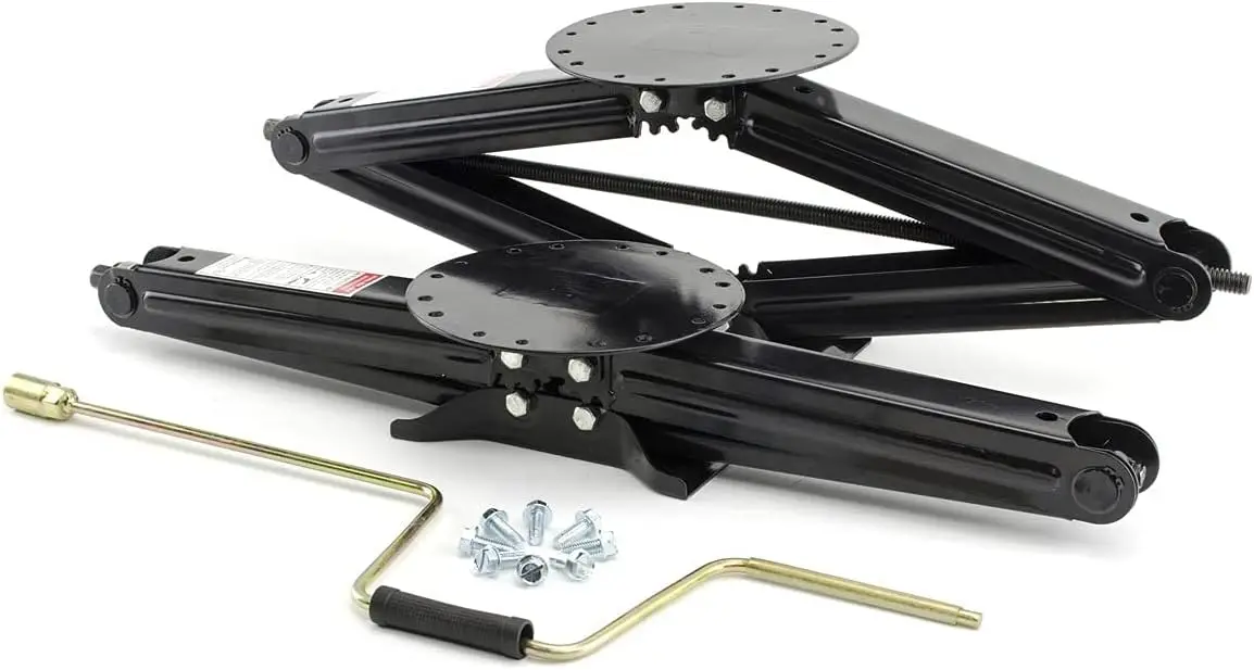 

Комплект 30-дюймовых ножничных домкратов для автодома, набор из двух штук, грузоподъемность 5000 фунтов, антикоррозийное покрытие, универсальная установка с болтами для прицепов