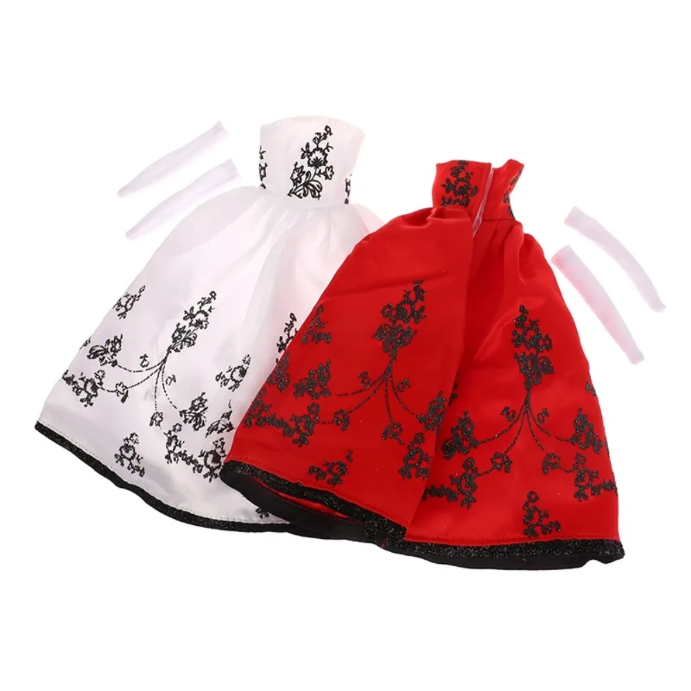 Doll Clothes Doll Clothes Princess Dress 1/6 Doll Embroidery 30Cm Doll Clothes Red Plush Princess Dress Doll Accessories