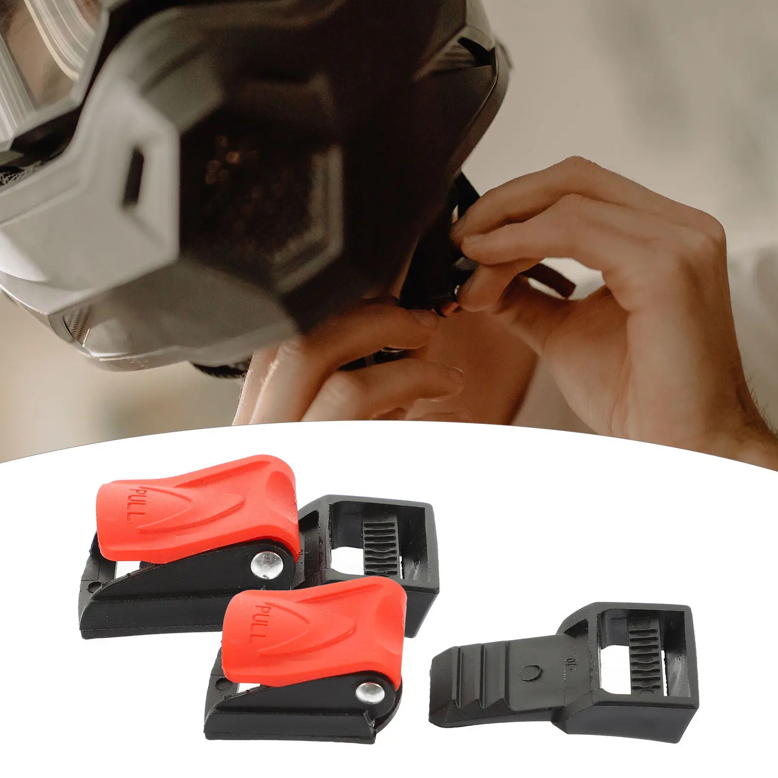 

10Pcs Motorcycle Accessories Quick Release Buckle Kit Chin Strap Buckle Replacement for Safety Strap Fastening