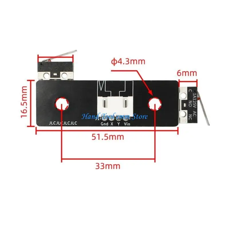 Afbeelding 7: H37F Voron 2.4 Eindstopschakelaar voor 3D Priner X/Y-as Microschakelaar PCB-Board DIY