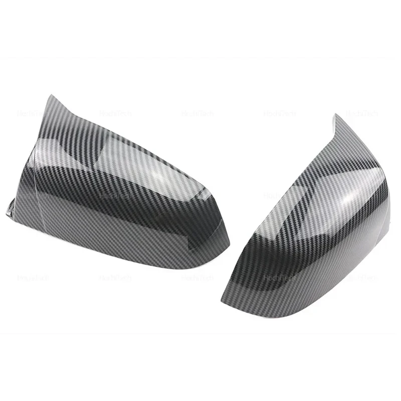 For BMW 5 6 7 Series E60 E61 E63 E64 F06 F07 F10 F11 F13 F01-F04 Carbon Fiber pattern Black Side Wing Rearview Mirror Cover Cap