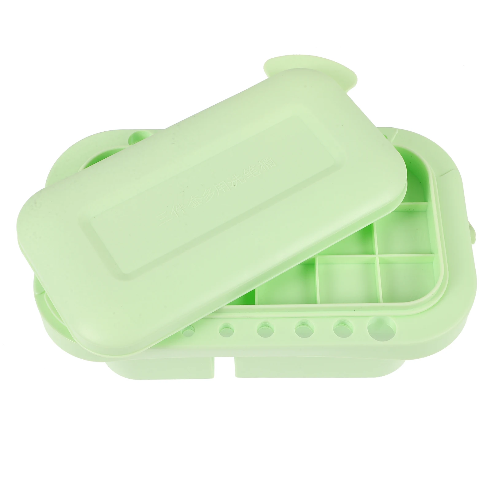Lavadora de pinceles de pintura, soporte de limpiador de pinceles multifuncional portátil de plástico, cubo para mezclar colores, soporte de agua para artistas