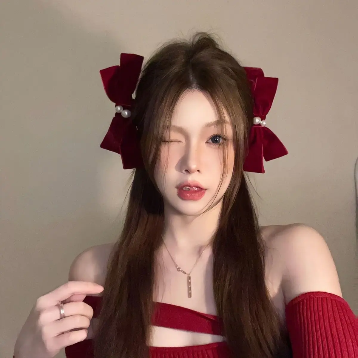 

Свадебная черная, темно-красная бархатная заколка с жемчугом, милая заколка для волос для женщин и девочек, винтажные заколки для волос с бантом на голову, головной убор, женские аксессуары для волос