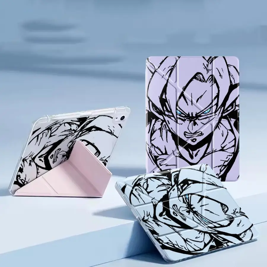 

Чехол для планшета iPad Mini 6 7 Pro 11th 10th 9th 8th 7th 12.9inch Pro 2025 Air 4 5 M3 M2 1 2 M4 11inch с Y-образным держателем и дизайном Dragon Balls