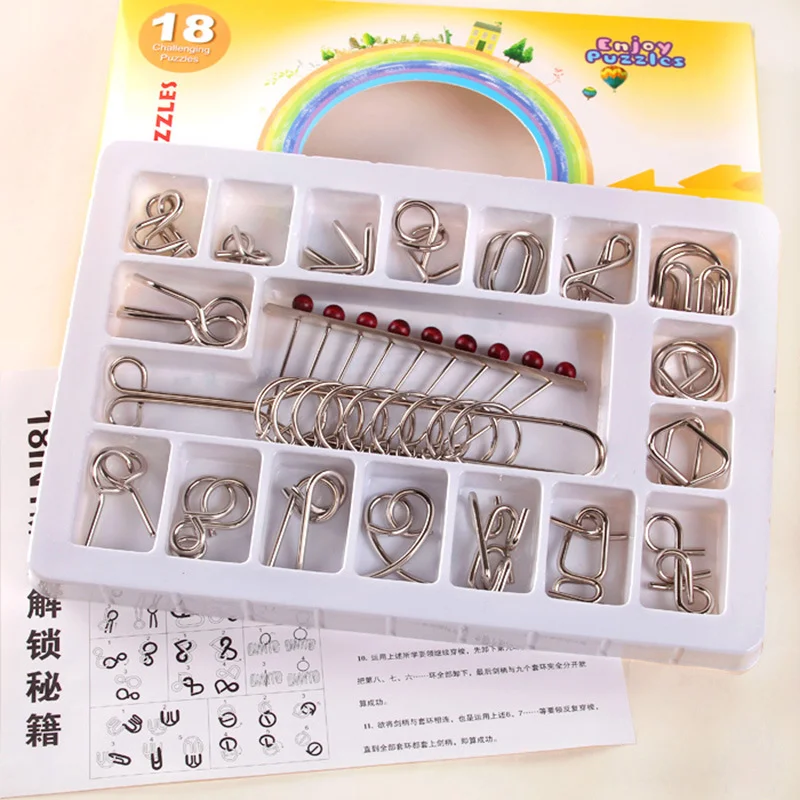 25/18/20/28/30/40/50 Pcs Set Unwrapped Toys Intelligence Metal Leisure Materials Grow the Intellect Decompression Toys