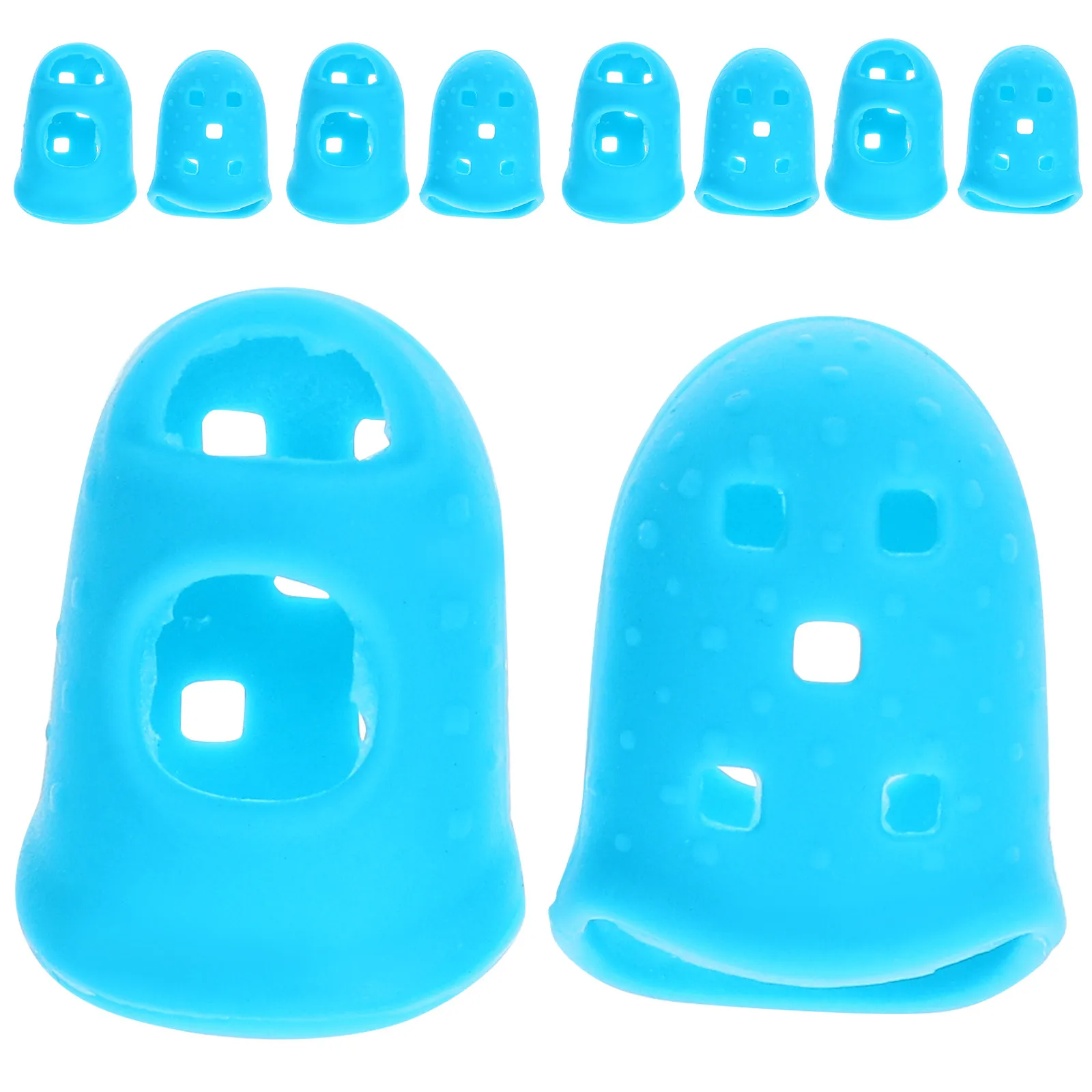10Pcs Guitar Fingertip Protectors Silicone High Quality Ventilated Finger Guards for Ukulele Beginners Practice Improving