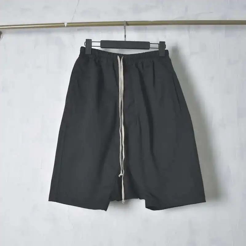 HKSH Spring Summer New Men\'s Tide Dark RO Knitted Crotch Pants Metal Copper Buckle Capris Inner Edge Trendy Casual Shorts HK2222