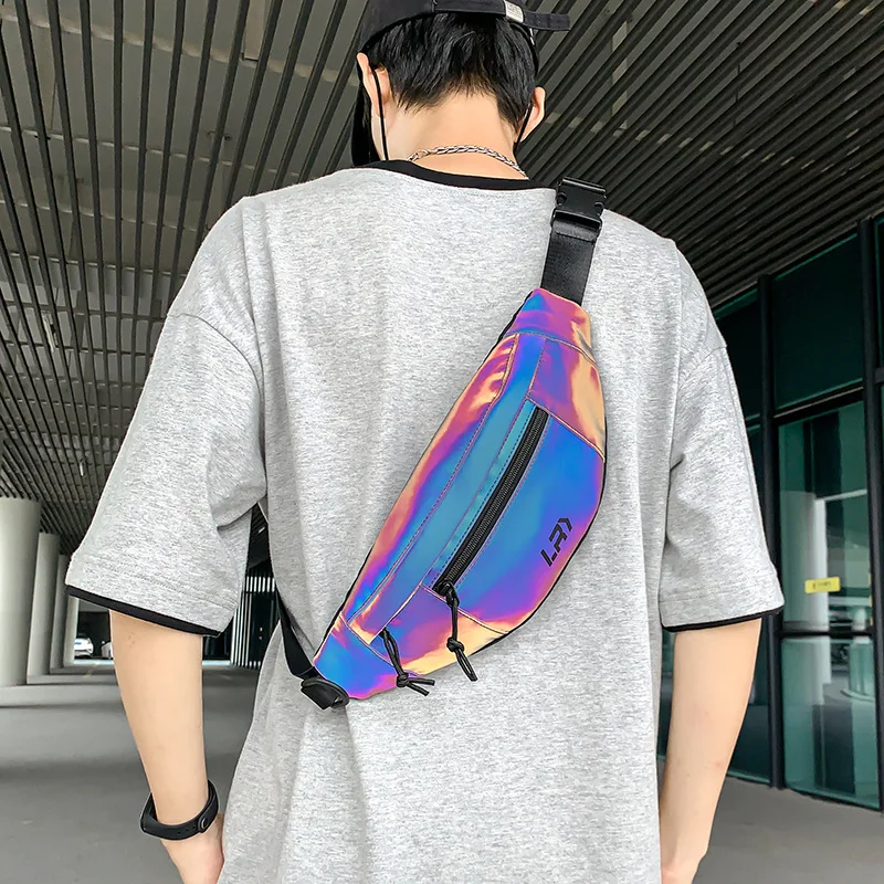 Colorful Reflective Fanny Pack Hip-Hop Waist Bag