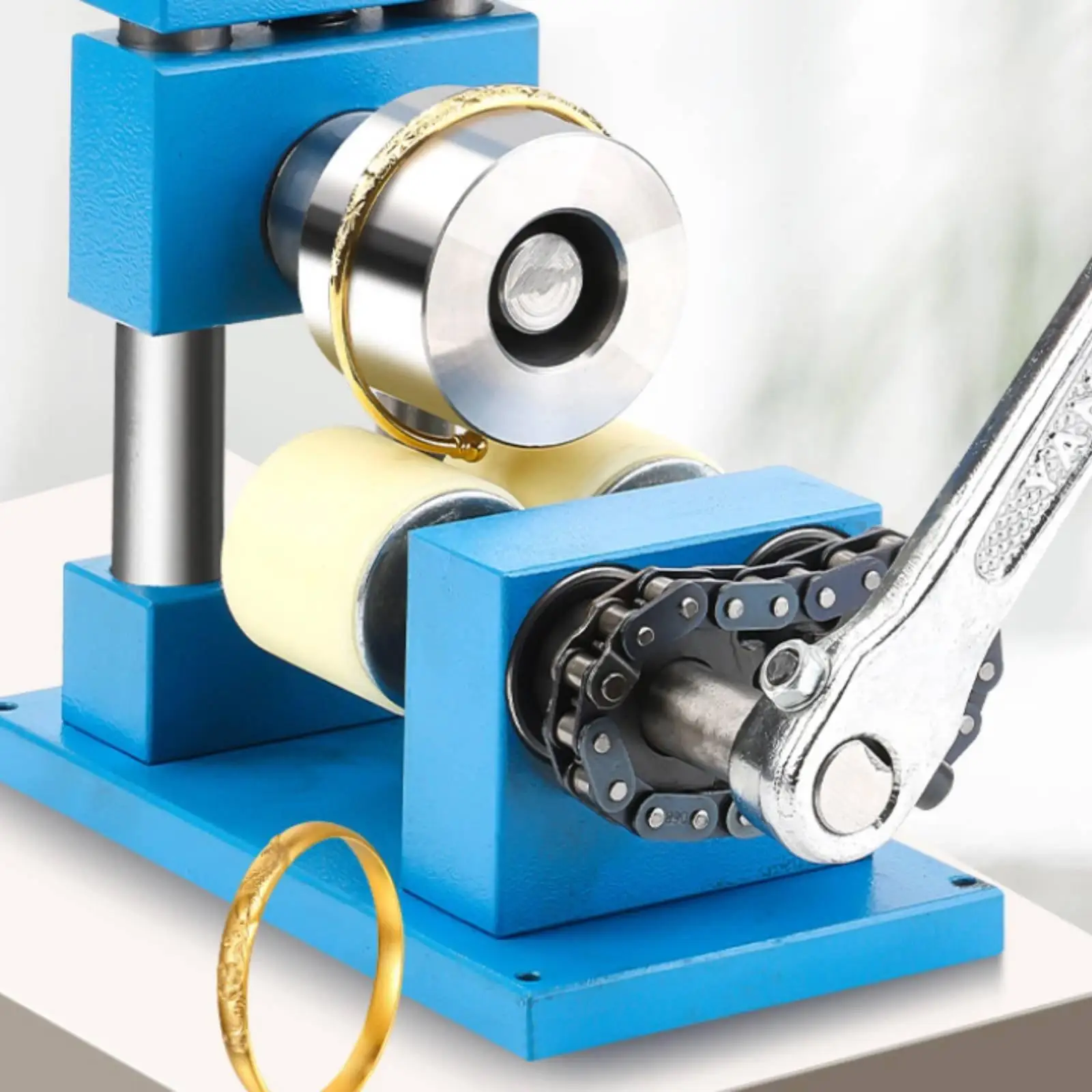 Manual Jewelry Bender Chain Driven Bracelet Maker Round Metal Shaping Machine for DIY Jewelry