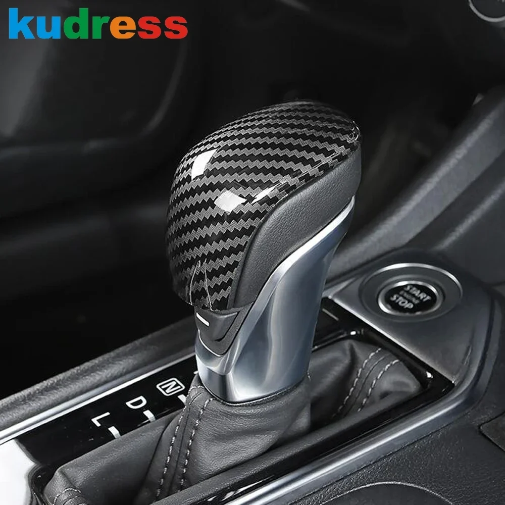 For Nissan Sentra Bluebird Sylphy 2020 2021 2022 2023 2024 Carbon Fiber Car Gear Shift Knob Head Cover Trim Interior Accessories