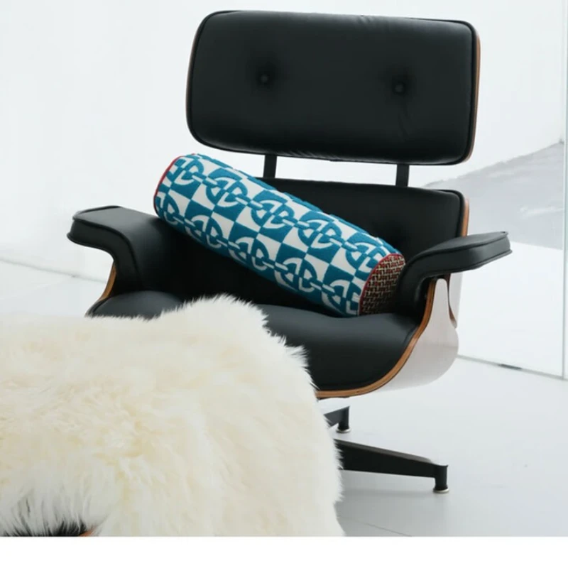 

New Chinese-style relief throw pillow concentric lock cylinder removable waist pillow