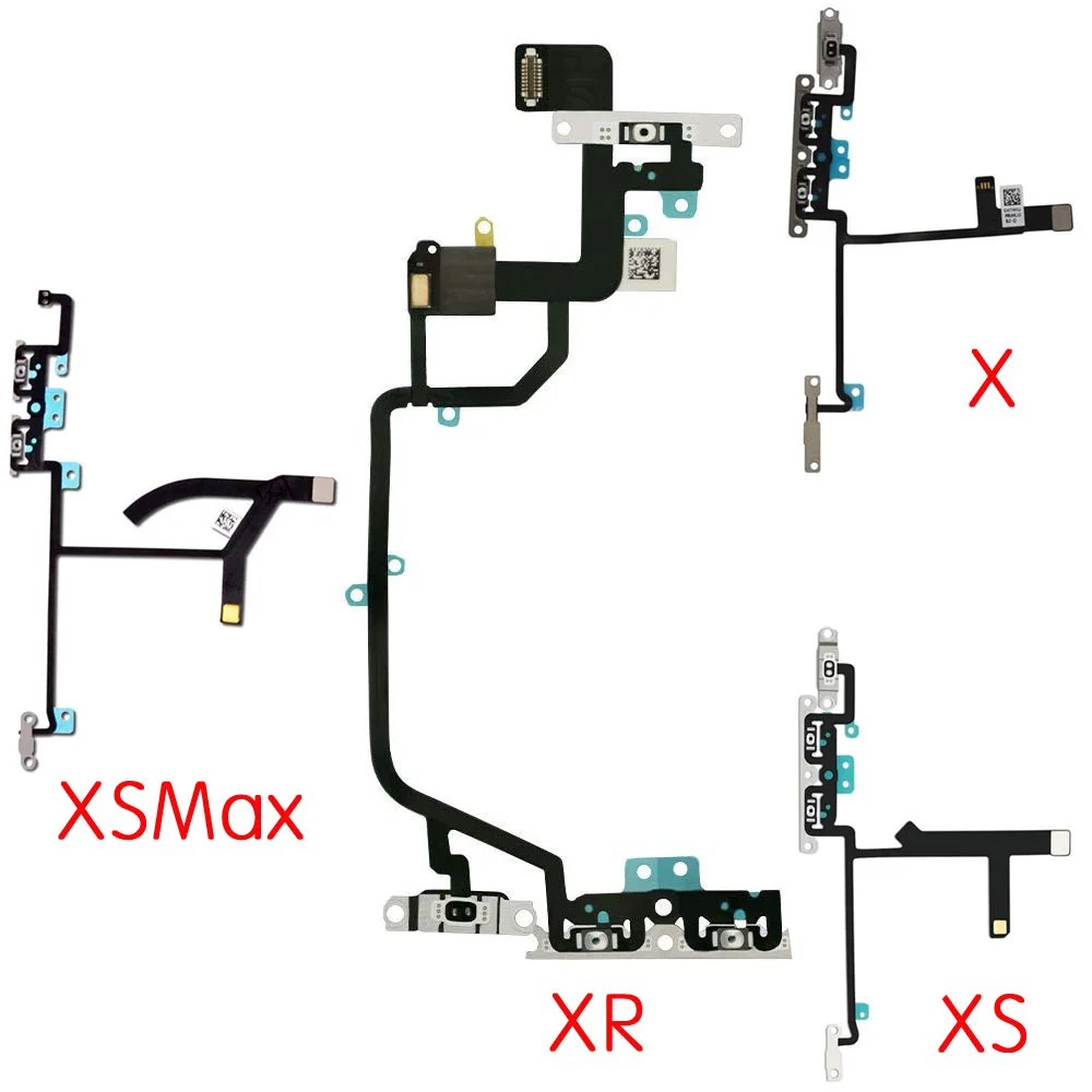 Power Volume Button Flex Cable With Flash Light Microphone For iPhone X XR XS XSMax Replacement