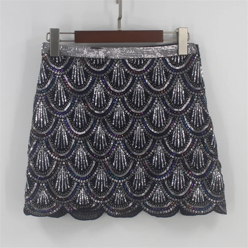 New Wave Hip Fish Scale Skirt Half Skirt Sequins Ocean Museum Mermaid Performance Beach Bikini Fish Scale Skirt