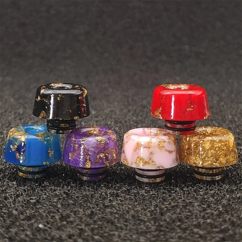 

1 штука 510, коническая капельная насадка в форме гриба с золотыми пятнами, соломенное соединение из смолы