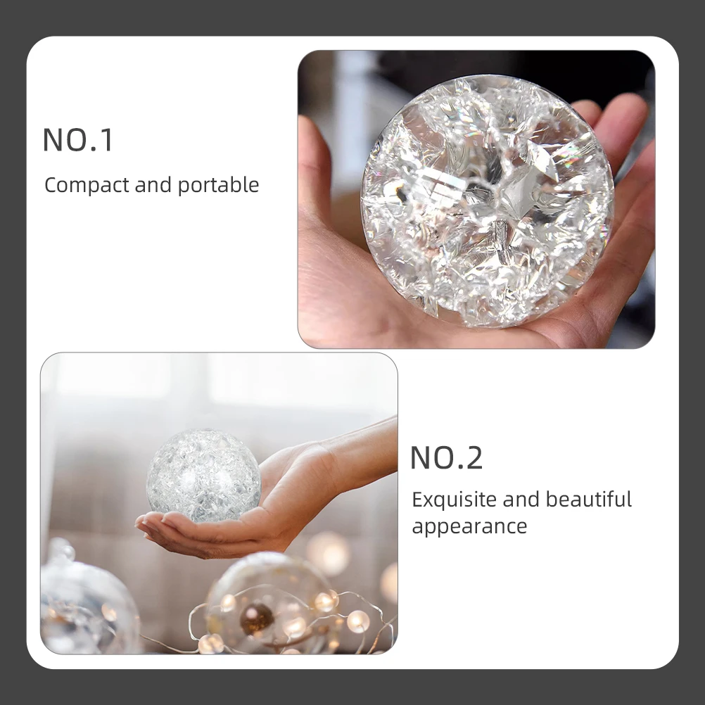 

1 Set Holder Decorative Sphere Home Desktop Craft Ornament Fountains Adornment Ball Art Gift Clear Sphere Living Room Decors
