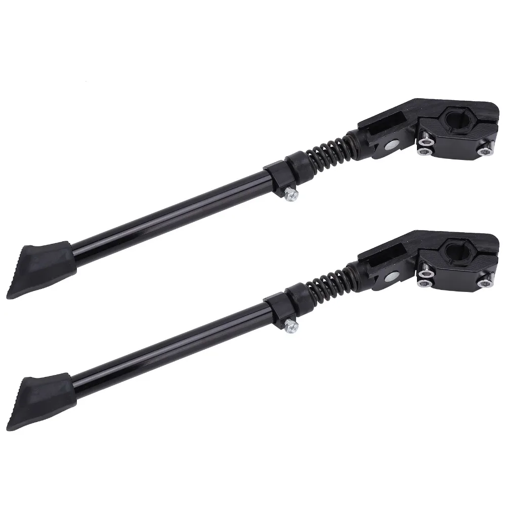 

2PCS Easy Installation Bike Kickstand Adjustable Black Side Support Kickstand With Non Slip Foot Sturdy Bicycle Foot Support