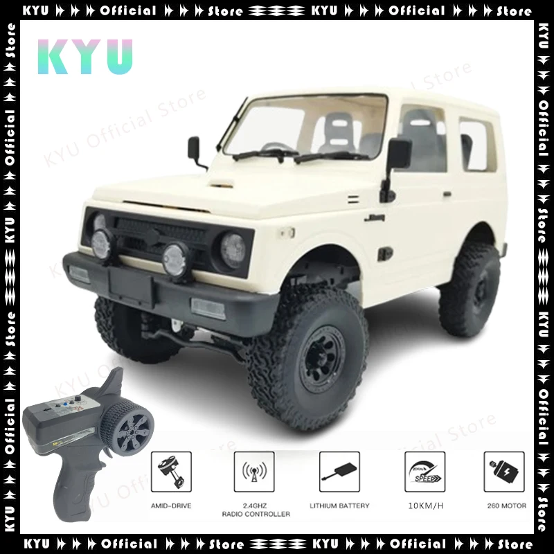 

KYU 1/10 WPL C74 2.4G Full-Scale Jimny Warrior JA11 4WD Climbing Track Remote Control Car Model Children's remote control toy