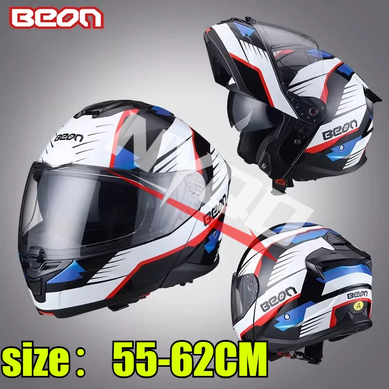 

Мотошлем BEON с откидным козырьком, полнолицевой, с двойным визором, антизапотевающий, сертифицированный 3C, всесезонный (cascos para moto, 범블비헬맷)