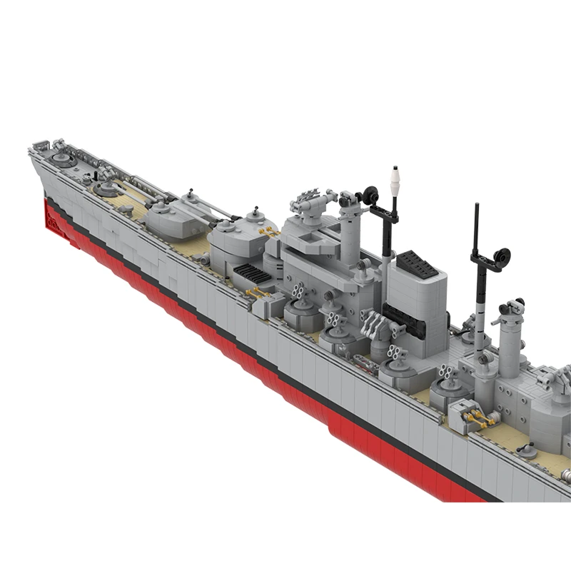 MOC USS Des Moines CA-134 Heavy Cruiser building block Kit World War Battleships Boat Ship Model Bricks Toys for Collection