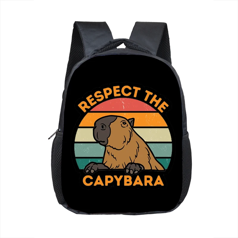 Dieren Capibara Print Rugzakken Grappig Pull Up Kids Kleuterschool Tassen Kinderen Schooltas Baby Peuter Rugzakken Boekentassen