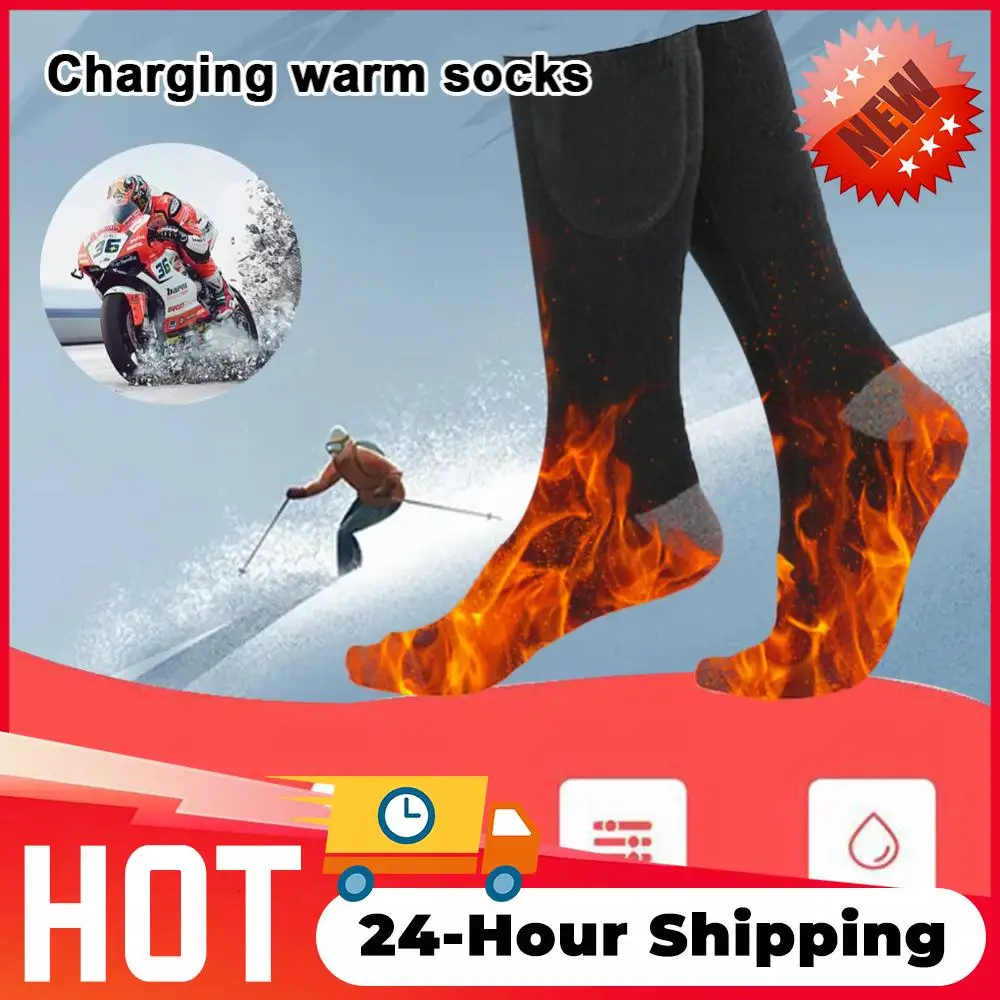 الشتاء الدافئة الجوارب الحرارية التدفئة السريعة تدفئة القدم قابل للغسل تسخين كهربائي الجوارب الباردة واقية التزلج جورب بدون بطارية