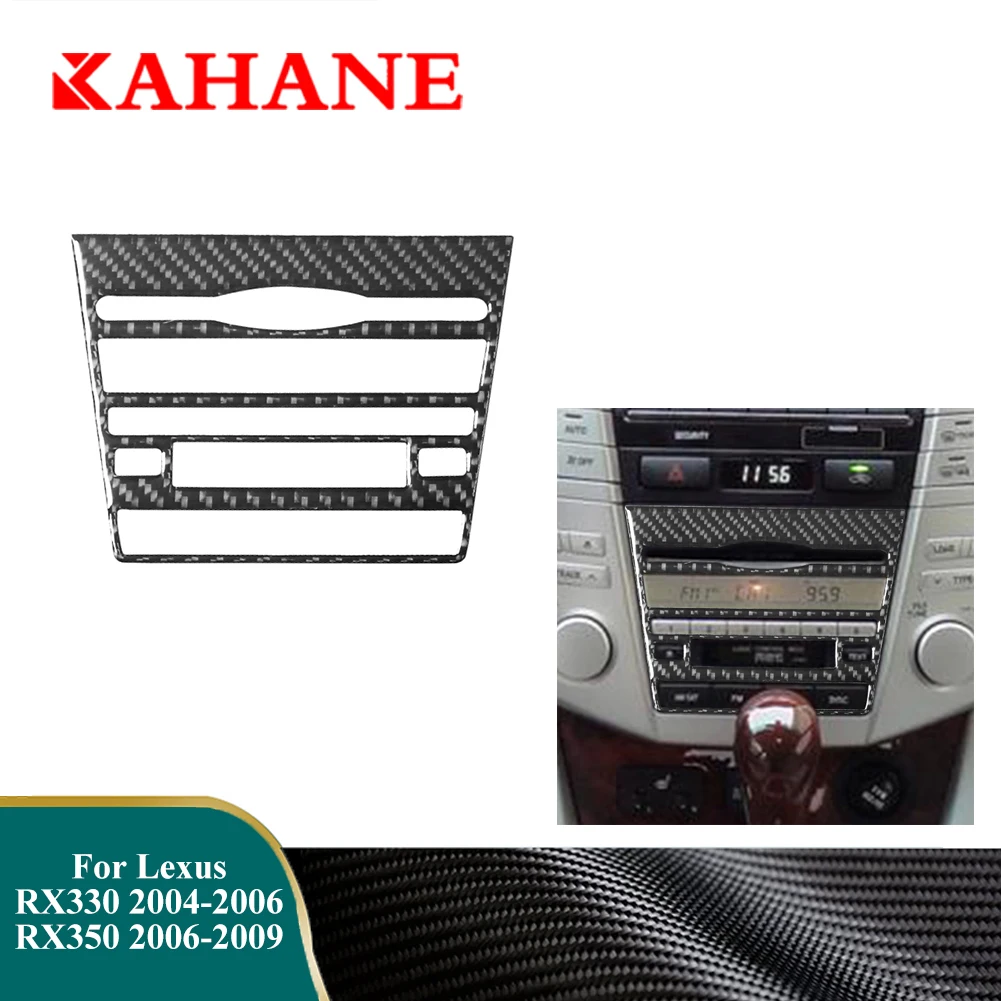 For Lexus RX330 2004-2006 RX350 2006-2009 Radio Panel With Cassette Decoration Accessories Carbon Fiber Car Interior Stickers