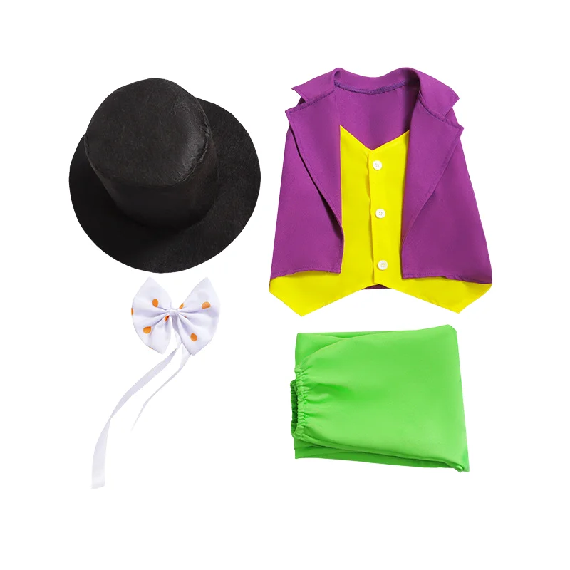 Costume de cosplay d'Halloween pour enfants, culottes de fête de vacances, ensembles de vêtements de performance sur scène, vert imbibé, mode garçon drôle