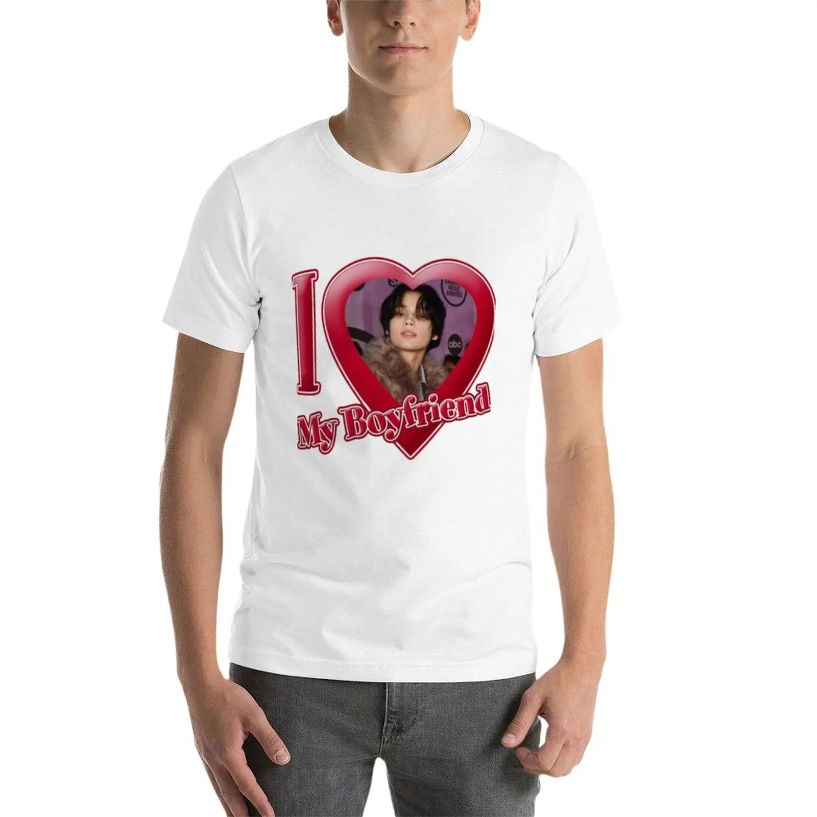 New Huening Kai (TXT) I love my boyfriend T-Shirt korean fashion oversized t shirt blank t shirts men clothes