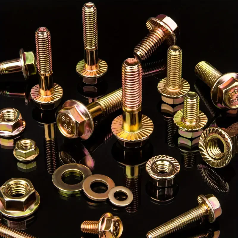 

521pcs M6 M8 M10 Flange Bolts Assortment Kit Metric Class 8.8 Serrated Hex Cap Flange Hex Bolts Flange Nuts Assorted Set, Coarse