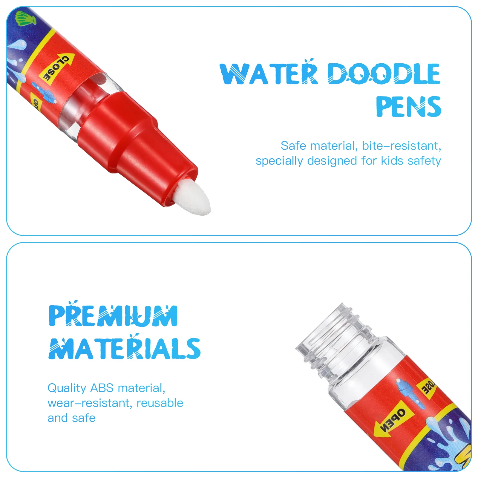 6pcs Water Drawing Pens Kids Doodle Pens Painting Toy Pens Fun Children Drawing Pens Kindergarten Props